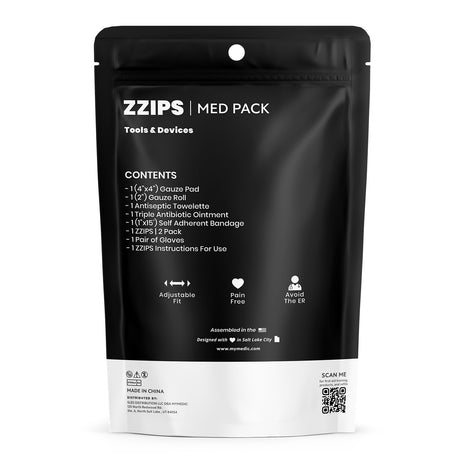 My Medic Zzips Cut Kit Med Pack First Aid Kit, 1.1 oz - MM-SPL-MD-PK-ZZIP-CUT-EA - LL Medico