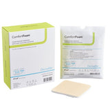 ComfortFoam Silicone Adhesive without Border Silicone Foam Dressing, 4 x 4 Inch