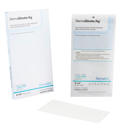DermaGinate Alginate Dressing, 4 x 8 inch
