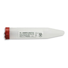 Sharps Dart Pocket Shuttle Sharps Container, Translucent Base, Vertical Entry, 6.7" L x 1.1" D, Plastic, Non-Sterile - MS-64250 - LL Medico