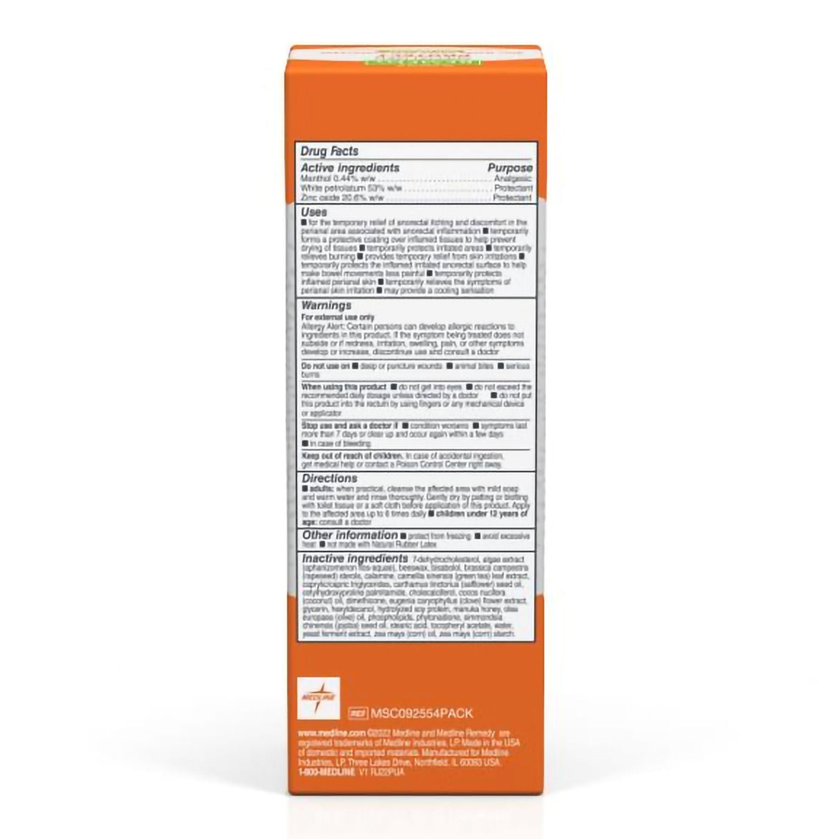 Medline Remedy Specialized Protect Zinc Oxide Paste Skin Protectant, Unscented