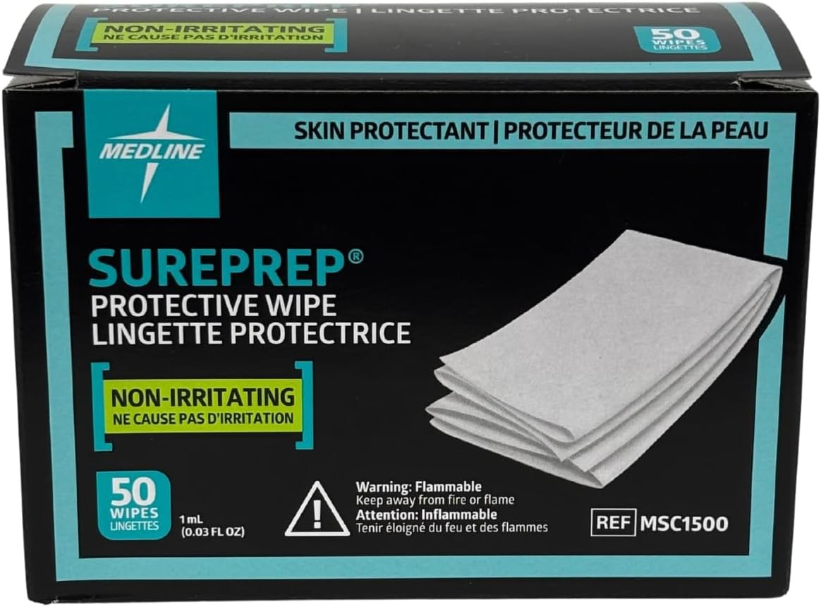 Medline SurePrep Skin Barrier Wipes