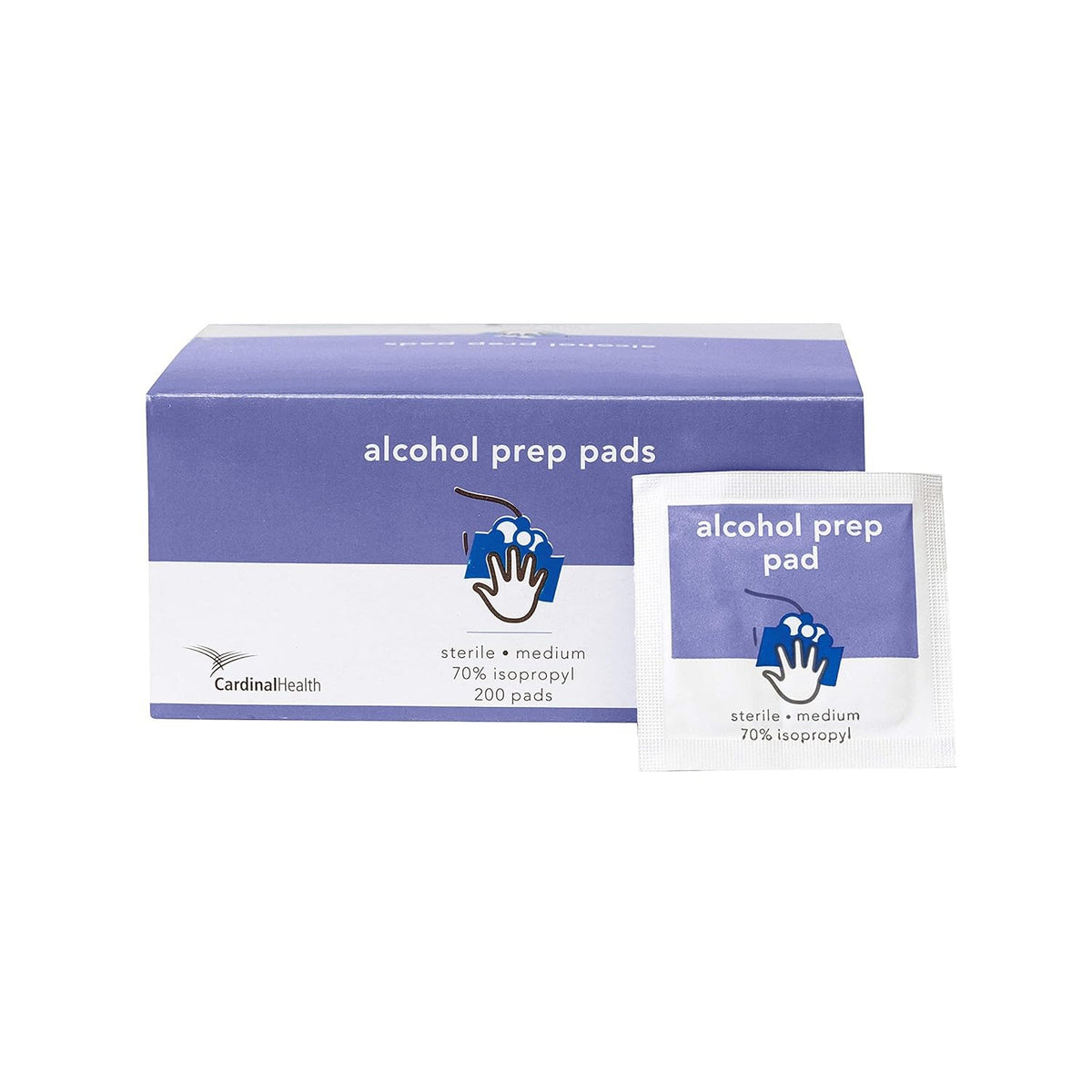 Cardinal Health Alcohol Prep Pads, Sterile, Medium, 70% Isopropyl
