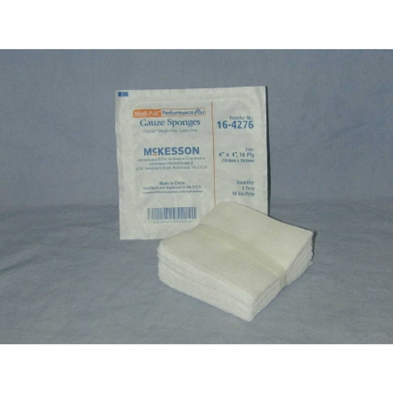 McKesson Sterile USP Type VII Gauze Sponge, 4 x 4 Inch, 16-Ply