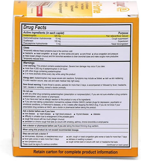 Medique Decorel Forte Severe Cold & Cough Relief, 80 ct