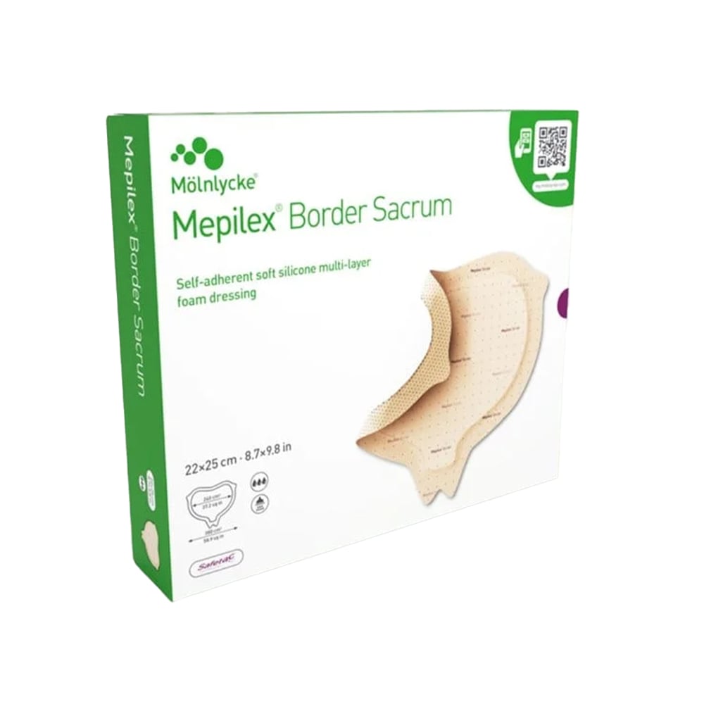 Mepilex Border Sacrum Foam Dressing, 22 x 25 Centimeter