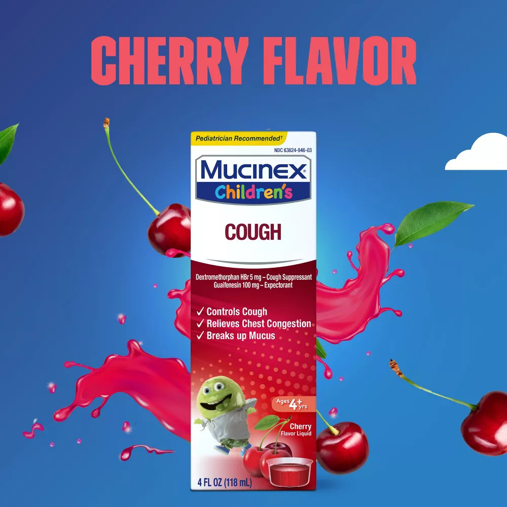 Mucinex Children's Expectorant Liquid Cherry, 4 oz