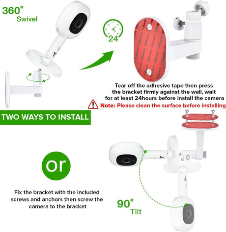 Baby Monitor with Wall Mount Nanit Pro Smart AC Adapter 1080p HD Video Quality