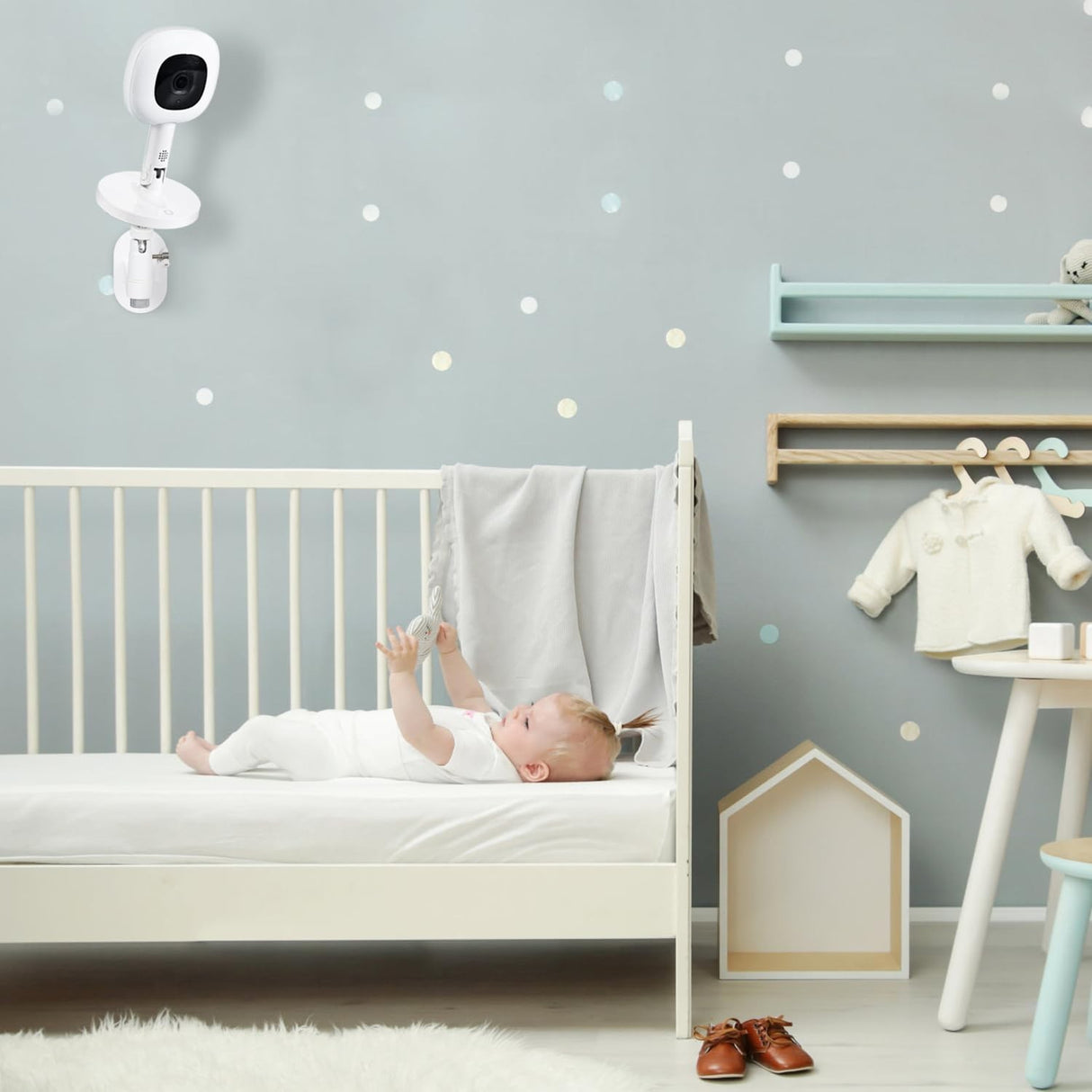 Baby Monitor with Wall Mount Nanit Pro Smart AC Adapter 1080p HD Video Quality