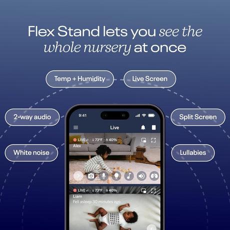Baby Monitor with Flex Stand Nanit Pro Smart AC Adapter 1080p HD Video Quality