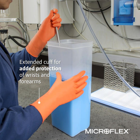 Microflex Blaze Nitrile Exam Gloves, Orange, Large, 100 Count