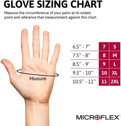 Microflex Blaze Nitrile Exam Gloves, Orange, Large, 100 Count