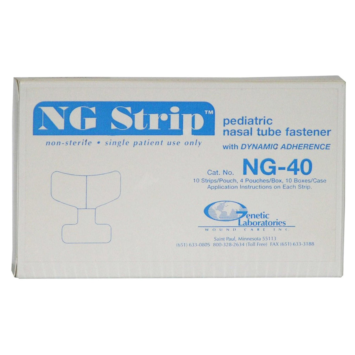 Gentell NG Strip Nasal Tube Holder, Pediatric, 40 Count