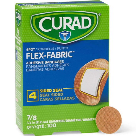 Curad Round Tan Adhesive Spot Bandage, 7/8 Inch