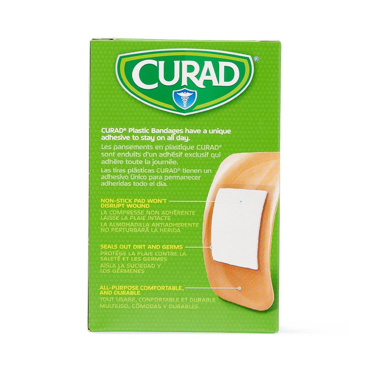 Curad Tan Adhesive Strip, 2 x 4 Inch