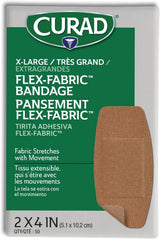 Curad Flex-Fabric Tan Adhesive Strip, 2 x 4 Inch