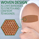 Curad Flex-Fabric Tan Adhesive Strip, 2 x 4 Inch