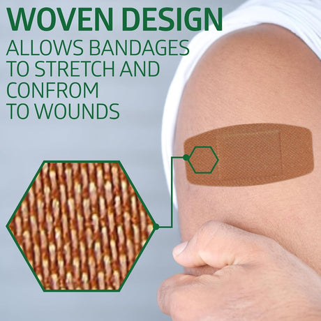 Curad Flex-Fabric Tan Adhesive Strip, 2 x 4 Inch