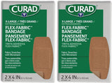 Curad Flex-Fabric Tan Adhesive Strip, 2 x 4 Inch