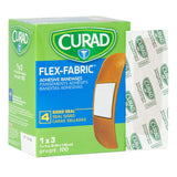 Curad Flex-Fabric Adhesive Bandages, Tan, 4 Sided Seal, Sterile, 1" x 3" - NON25660 - LL Medico