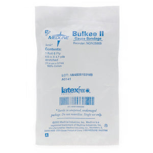 Medline Bulkee II Sterile Fluff Bandage Roll, 4-1/2 Inch x 4-1/10 Yard, 6-Ply