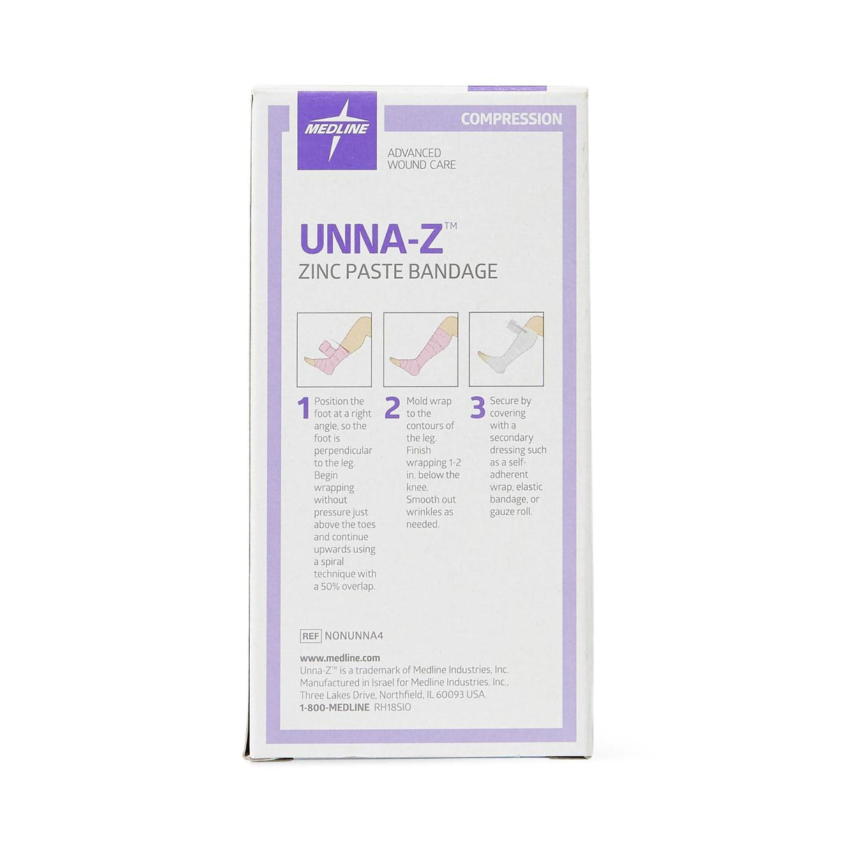 Unna-Z Unna Boot with Zinc Oxide and Calamine, 4 Inch x 10 Yard