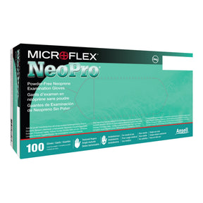 Microflex NeoPro Polychloroprene Exam Gloves, Powder-Free, Green