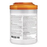 The Nice Pak Sani-Cloth Bleach Germicidal Disposable Wipes come in a white container with a lid, keeping your disinfectant wipes organized and ready for use.