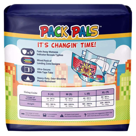 NorthShore PACK PALS 12-Hour Printed Adult Diapers Powered by MegaMax