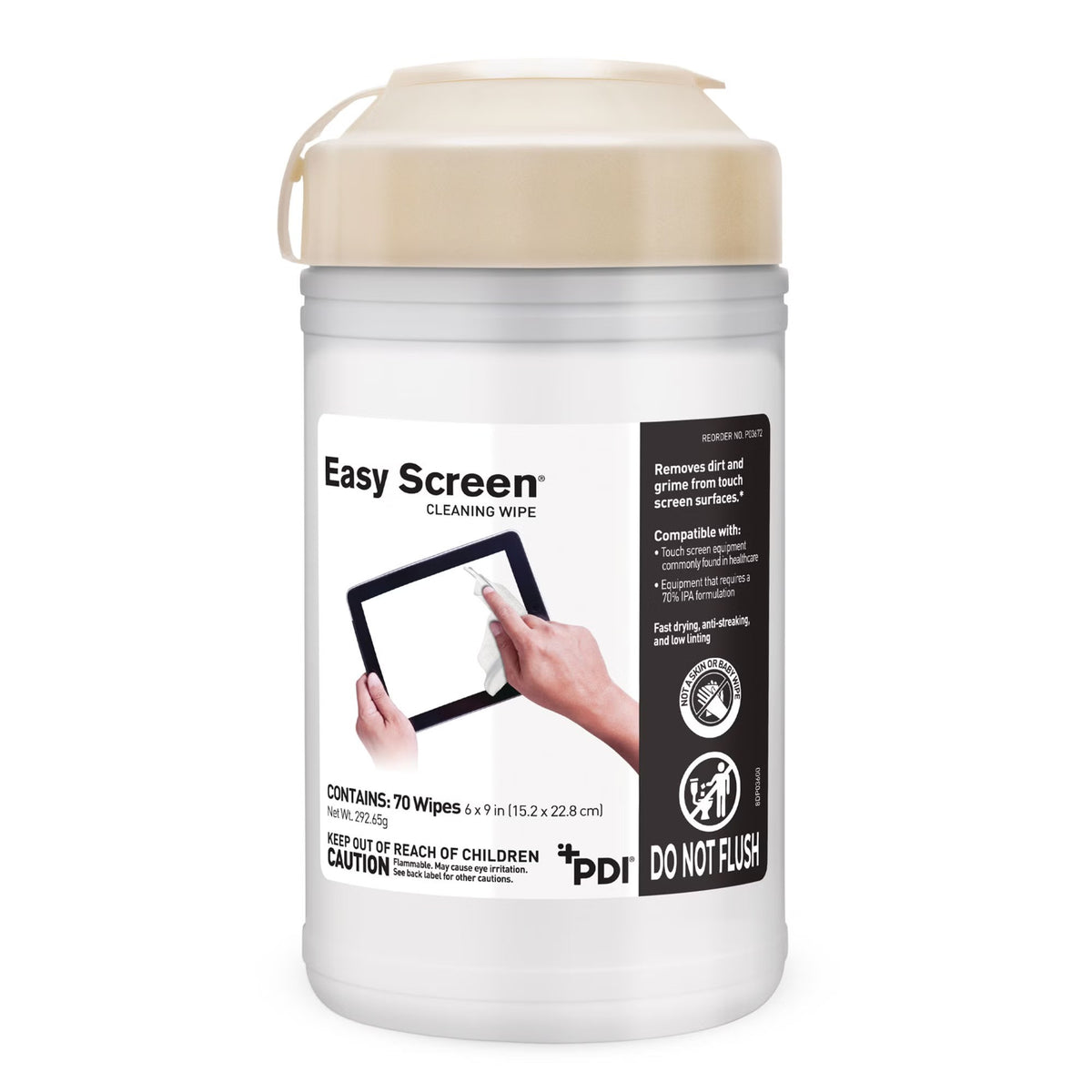 Easy Screen Surface Cleaner Wipe, Premoistened Alcohol Based, Nonsterile, 6 x 9" - P03672 - LL Medico