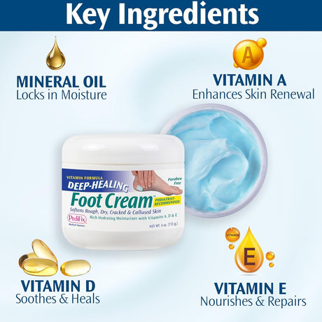 PediFix Deep-Healing Foot Cream, 4 oz Jar