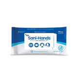 Sani-Hands Hand Sanitizing Wipes, Alcohol, Scented, 5.5" x 8.4" Soft Pack
