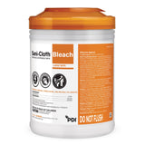 Sani-Cloth Bleach Germicidal Disposable Wipe, Surface Disinfectant Cleaner, Premoistened, 5 x 6", Nonsterile - P84172 - LL Medico