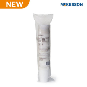 McKesson Drinking Cup, for Hot Beverages, White, Coated Paper, 8 oz - PDC-HW8 - LL Medico
