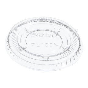 Dart Solo Portion Cup Lid, For Small Souffle Cups, Clear Plastic, Disposable - PL100N - LL Medico