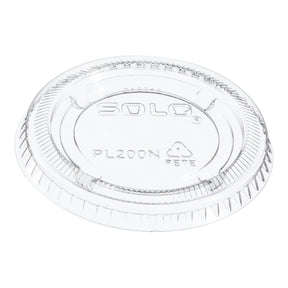Dart Solo Souffle Cup Lid, For Medium Souffle Cups, Clear, Plastic, Disposable - PL200N - LL Medico