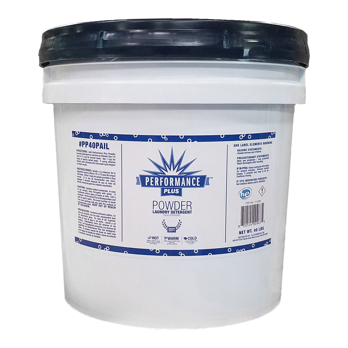 Performance Plus Laundry Detergent, Powder, High-Efficiency & Standard Washer Compatible, Scented, 40 lb Pail - PP40PAIL - LL Medico