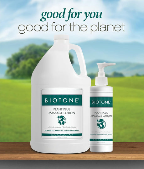 Biotone Plant Plus Massage Lotion, Unscented, 128 fl oz