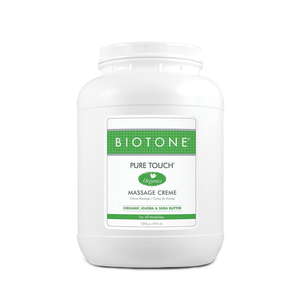 Biotone Pure Touch Organics Massage Creme, Unscented, 128 fl oz
