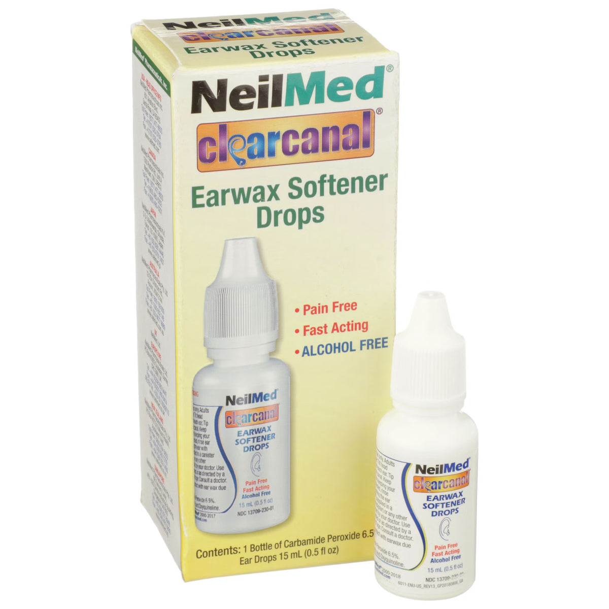 NeilMed ClearCanal Ear Wax Remover, Carbamide Peroxide 6.5%, Otic Drops, 0.5 oz - Q339-05-NEI - LL Medico