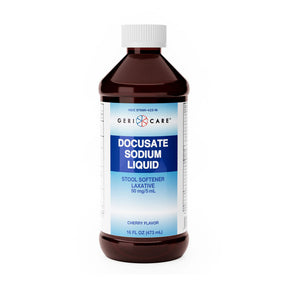 Geri-Care Docusate Sodium Stool Softener Liquid, 50 mg / 5 mL, Cherry, 16 oz - Q402-16-GCP - LL Medico
