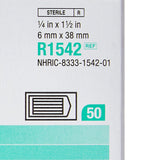Steri-Strip Reinforced Skin Closure Strips, Sterile, Nonwoven, White, 0.25 x 1.5" - R1542 - LL Medico