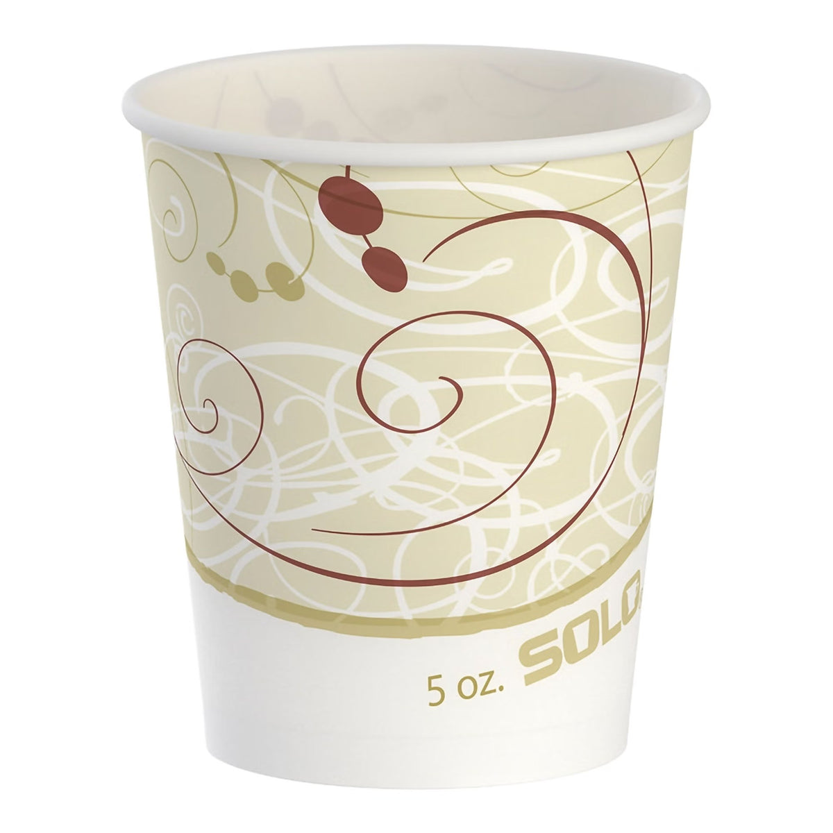 Solo Drinking Cup, 5 oz, Symphony Print, Wax Coated Paper, Disposable - R53-J8000 - LL Medico