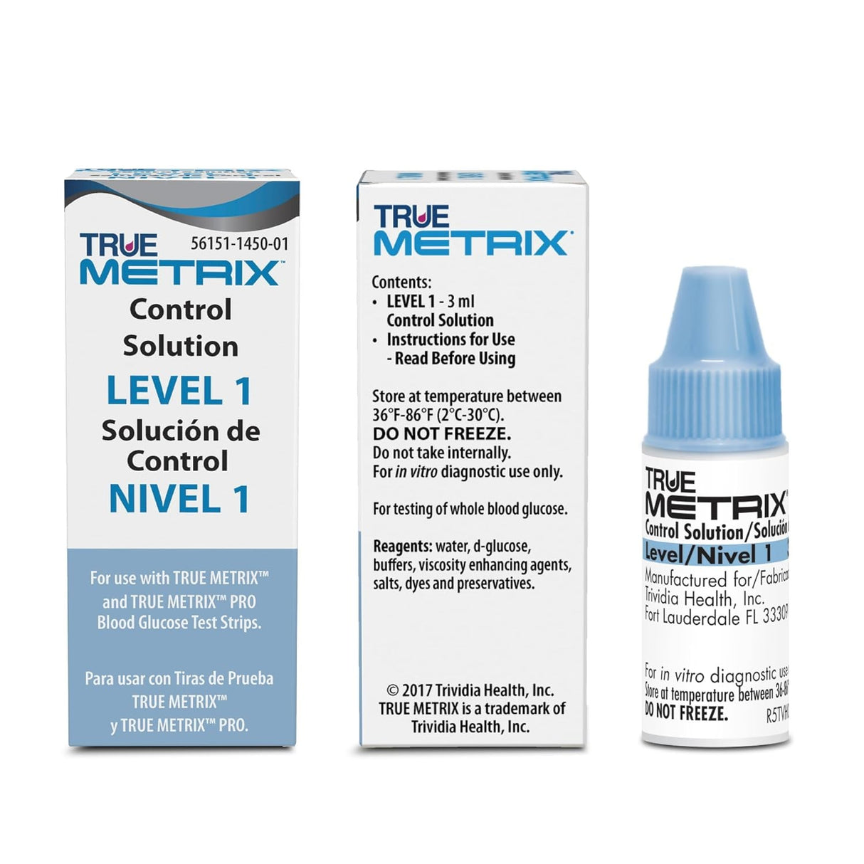Trividia Health True Metrix Level 1 Control Solution, 3 mL