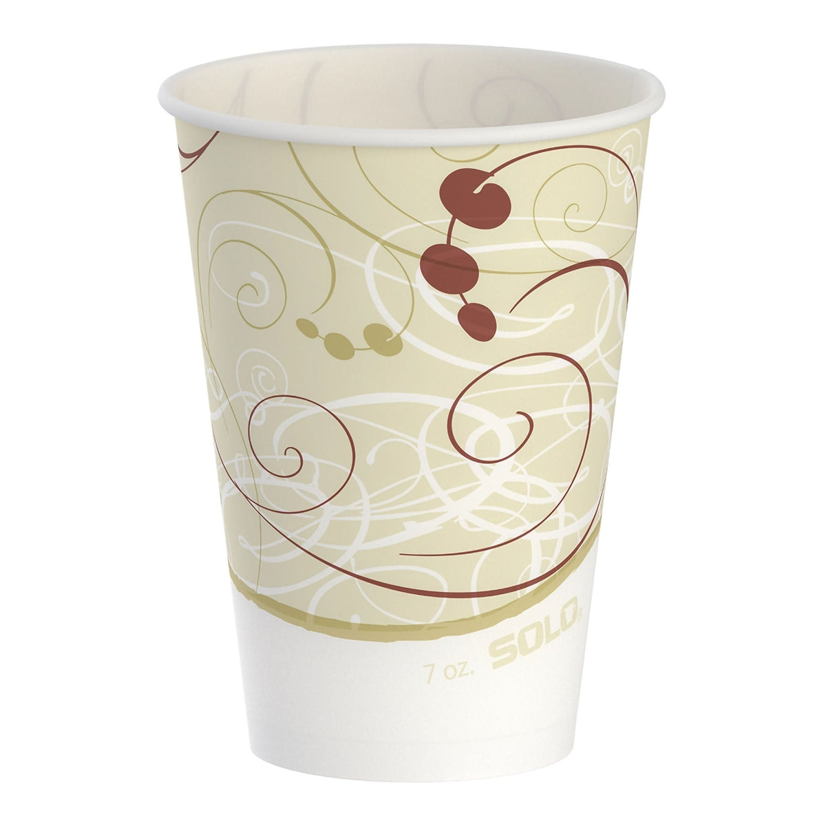 Solo Drinking Cup, Disposable, 7 oz, Wax Coated Paper, Symphony Print - R7N-J8000 - LL Medico