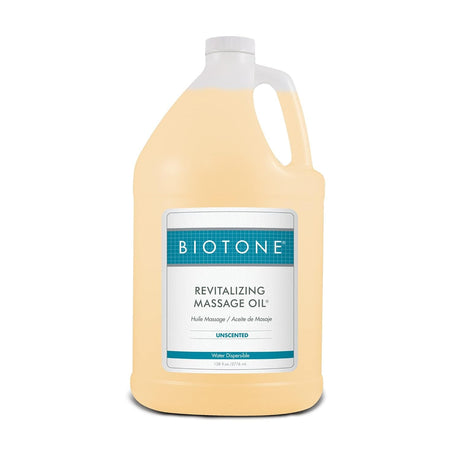 Biotone Revitalizing Massage Oil, Unscented, Water Dispersible, 128 fl oz