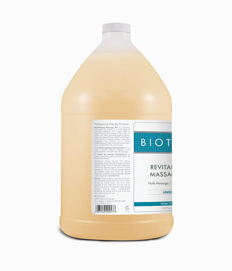 Biotone Revitalizing Massage Oil, Unscented, Water Dispersible, 128 fl oz