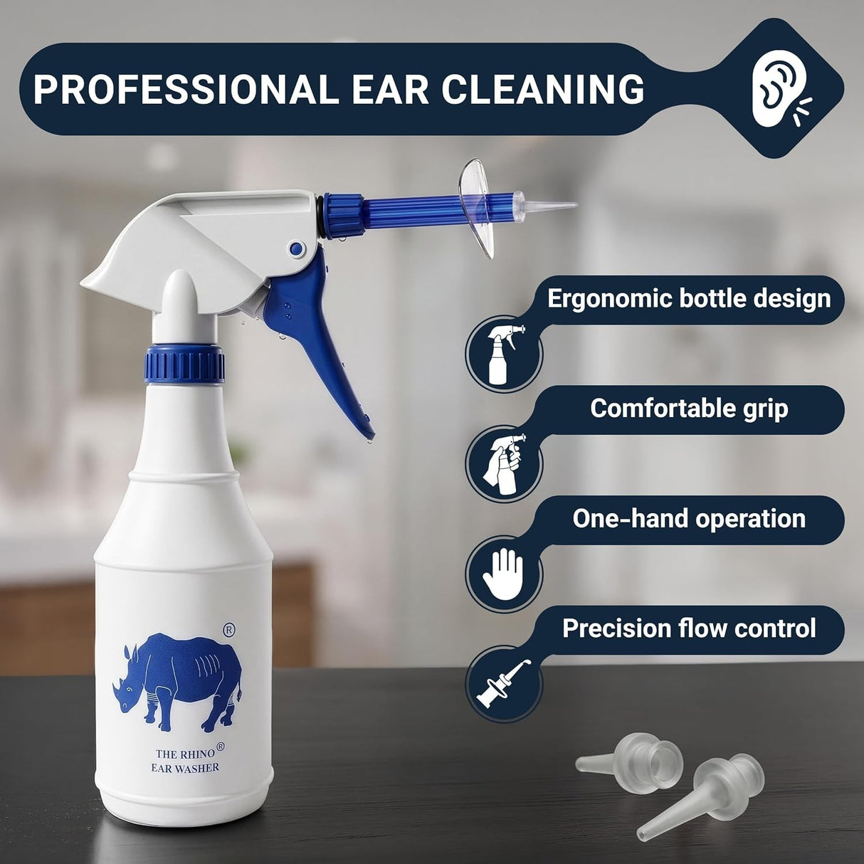 Doctor Easy Rhino Ear Washer System with 3 Disposable Tips