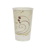 Solo Drinking Cup, Disposable, 16 oz, Symphony Print, Wax Coated Paper - LL Medico