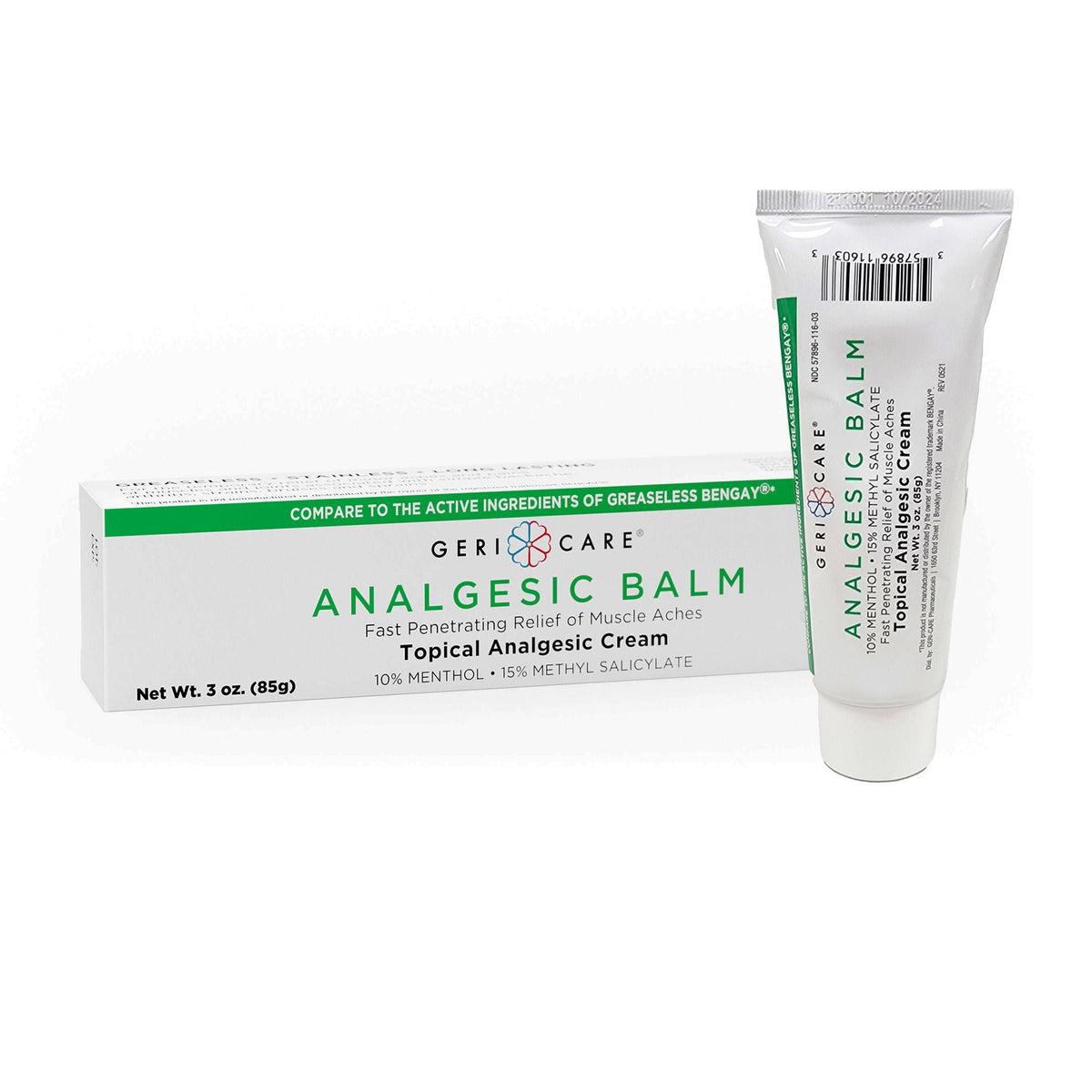 Geri-Care Topical Pain Relief Cream, Menthol 10% / Methyl Salicylate 15% - S116-01-GCP - LL Medico